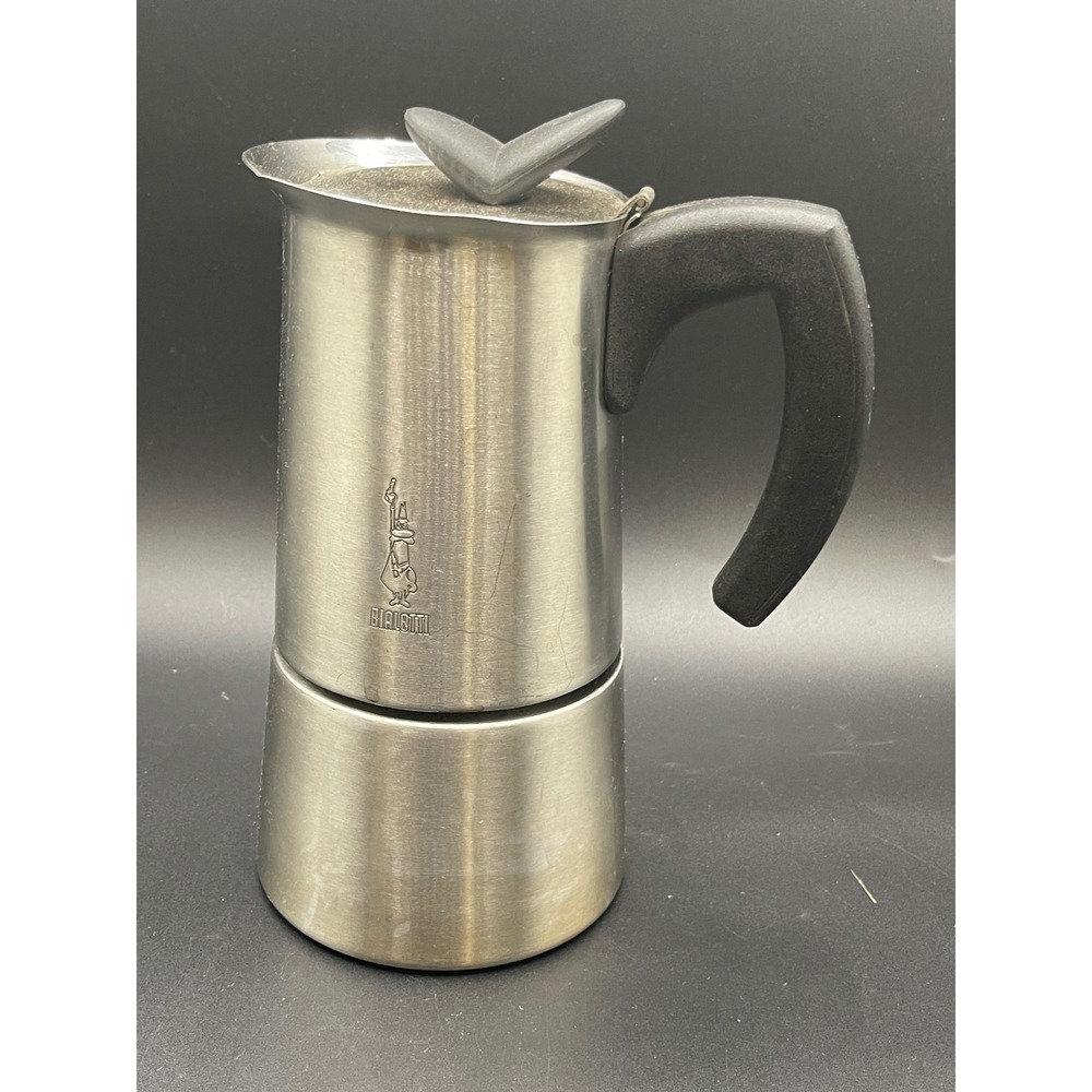 VTG Bialetti Musa Stovetop Espresso Maker Stainless Steel 10 cup Moka Pot Tall